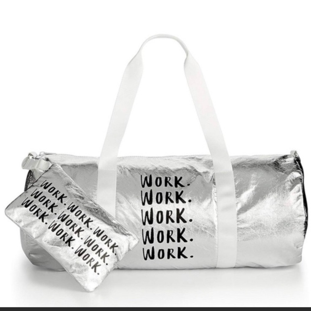 NEW SILVER METALLIC BAG